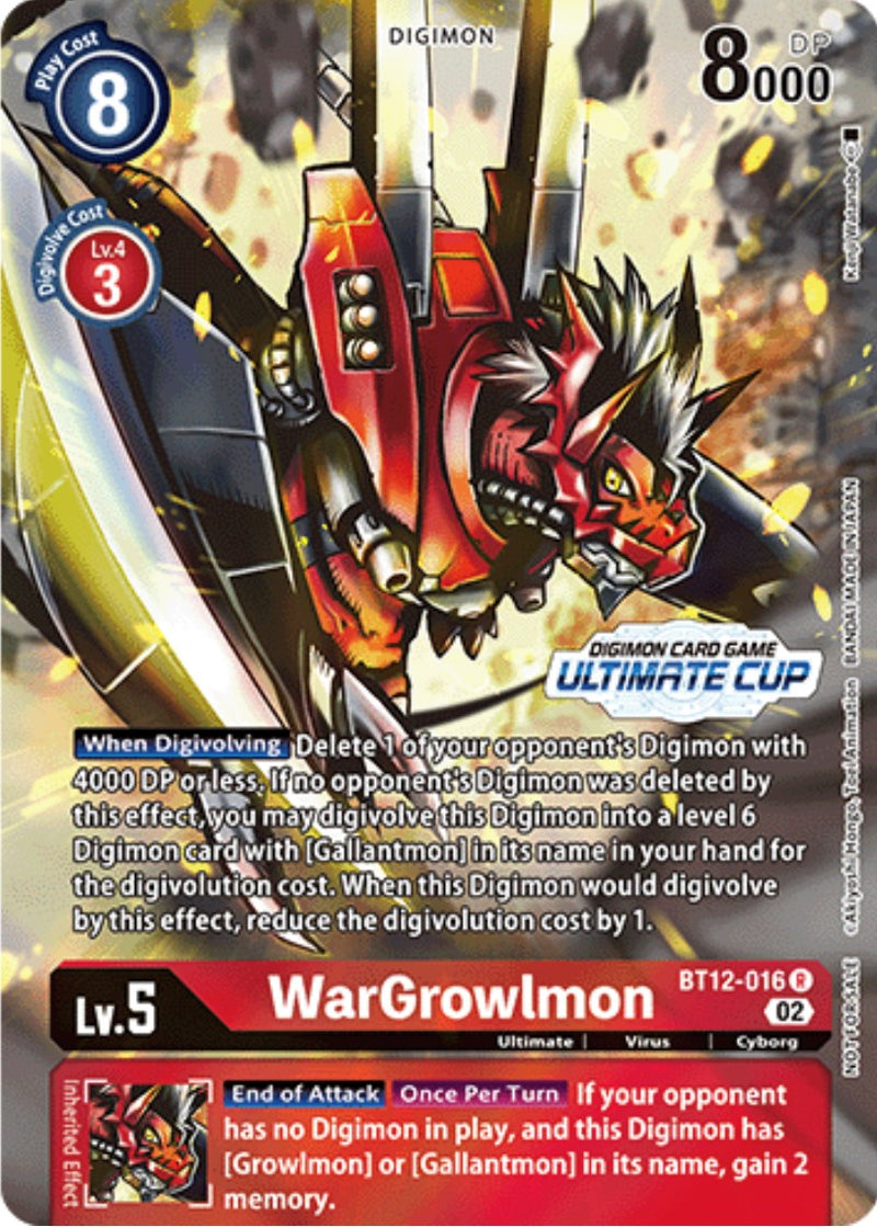 WarGrowlmon (Ultimate Cup) (BT12-016 R) [Across Time]