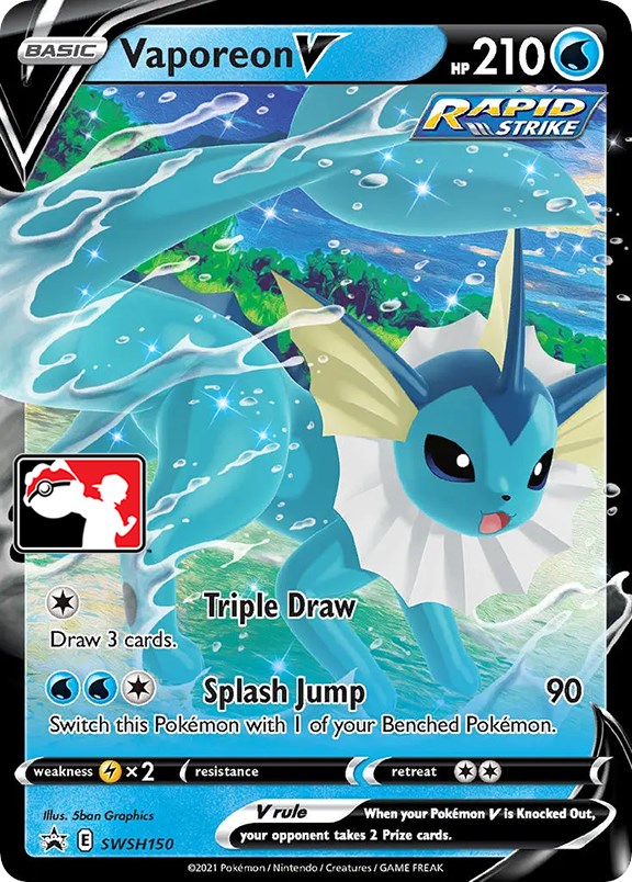 Vaporeon V - SWSH150 (SWSH150) [Prize Pack Series Cards]