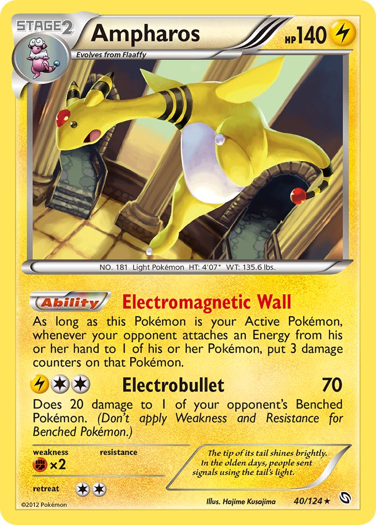 Ampharos - 40/124 (Cosmos Holo) (040/124) [Blister Exclusives]