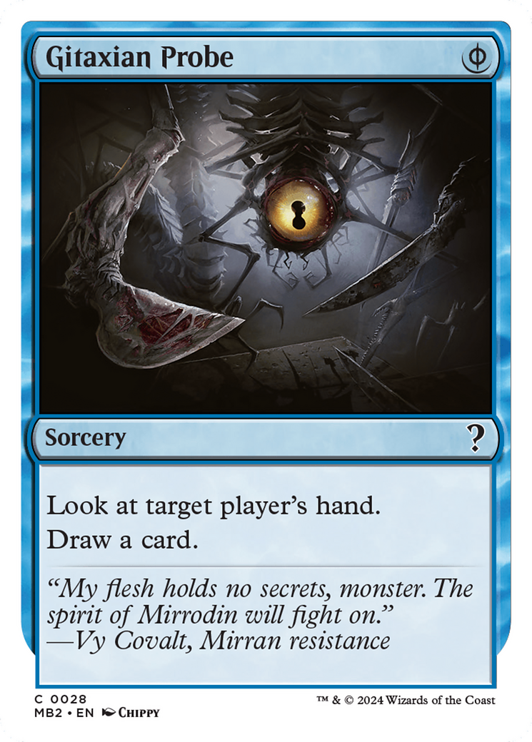 Gitaxian Probe (White Border) (28) [Mystery Booster 2]