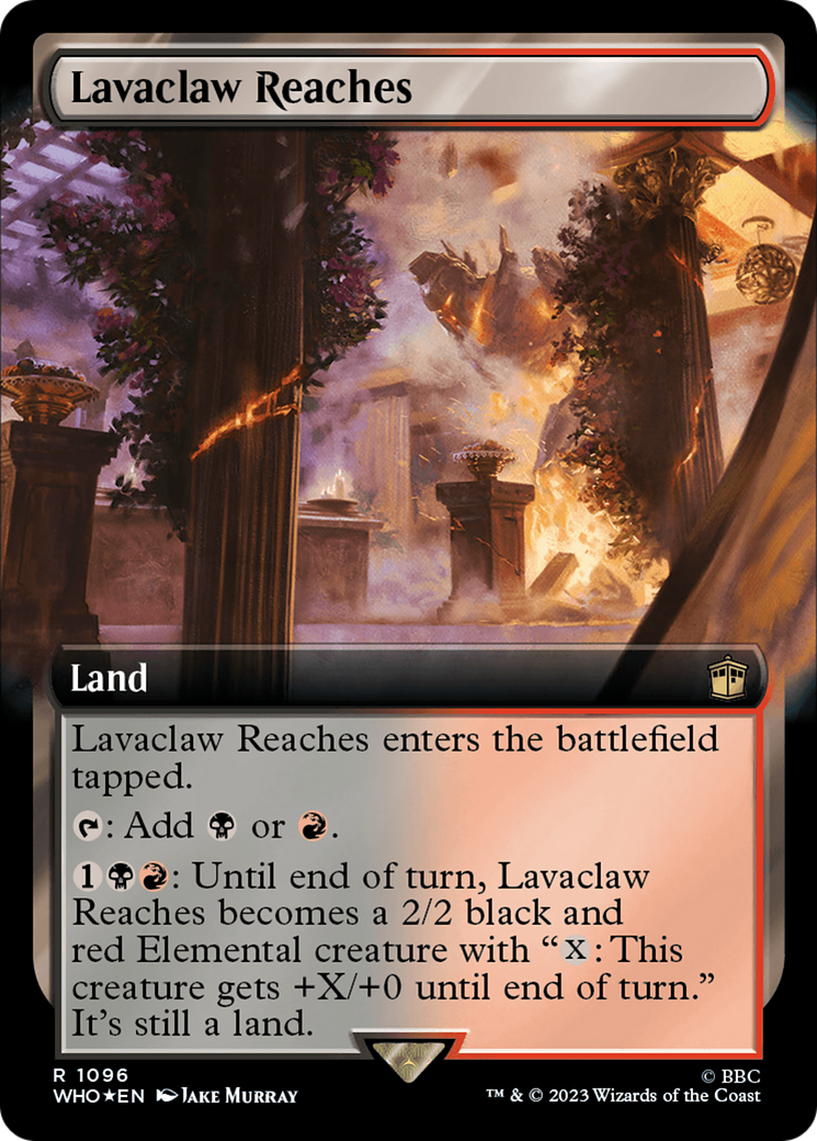 Lavaclaw Reaches (Extended Art) (Surge Foil) (1096) [Universes Beyond: Doctor Who]