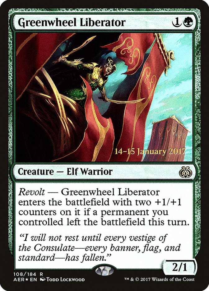 Greenwheel Liberator (108) [Prerelease Cards]