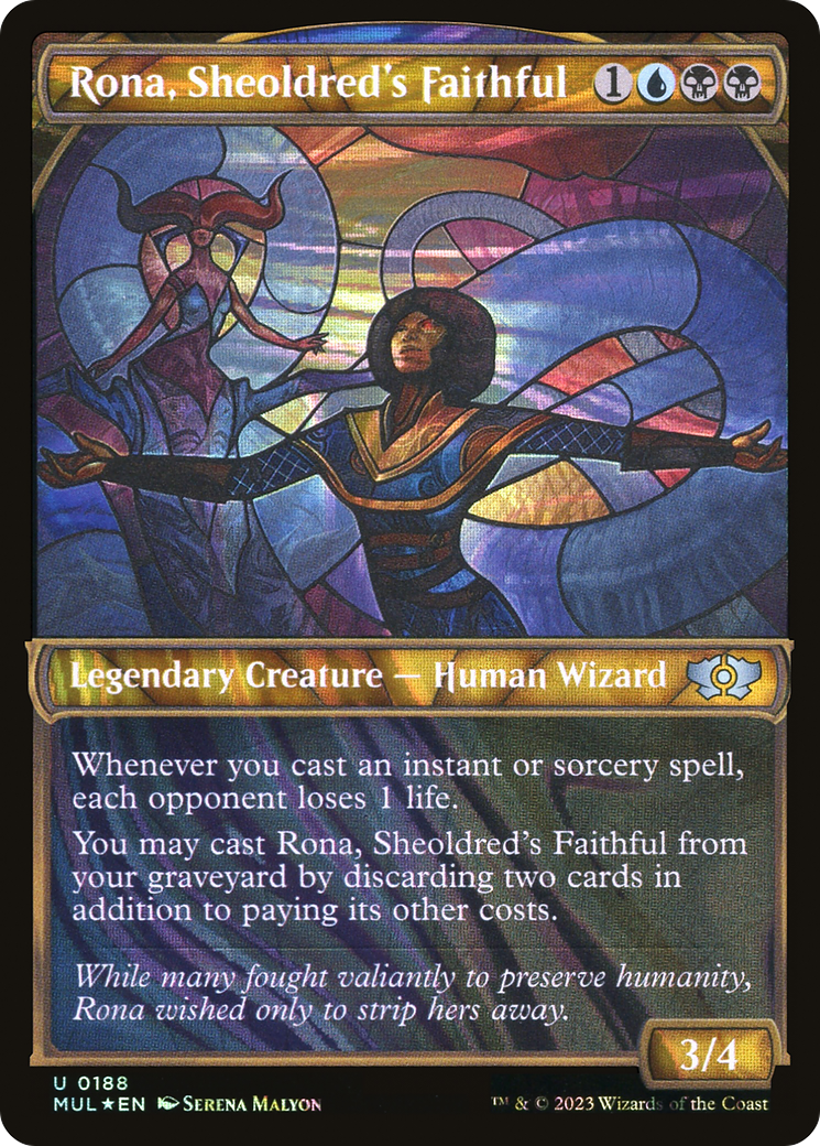Rona, Sheoldred's Faithful (Halo Foil) (188) [March of the Machine: Multiverse Legends]