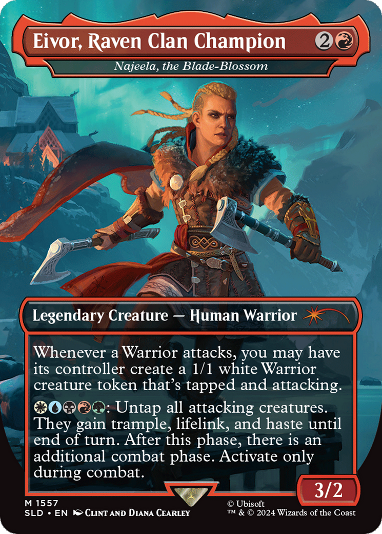 Eivor, Raven Clan Champion - Najeela, the Blade-Blossom (1557) [Secret Lair Drop Series]