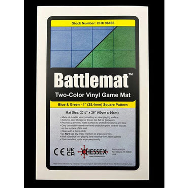 Battlemat Reversible (1-in): Blue-Green Squares (23.5 in X 26 in)