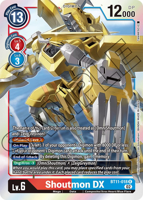 Shoutmon DX (BT11-018 R) [Dimensional Phase]