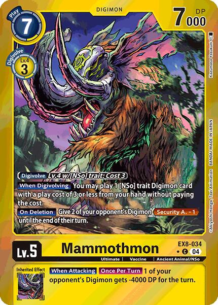Mammothmon (Limited Foil) (EX8-034 C) [Chain of Liberation]