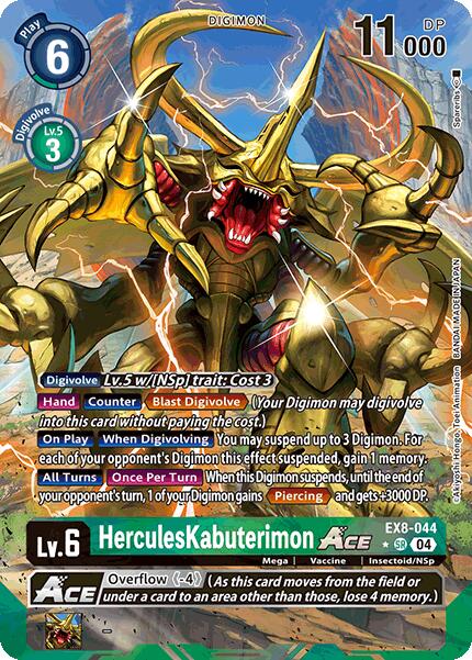 HerculesKabuterimon ACE (Alternate Art) (EX8-044 SR) [Chain of Liberation]