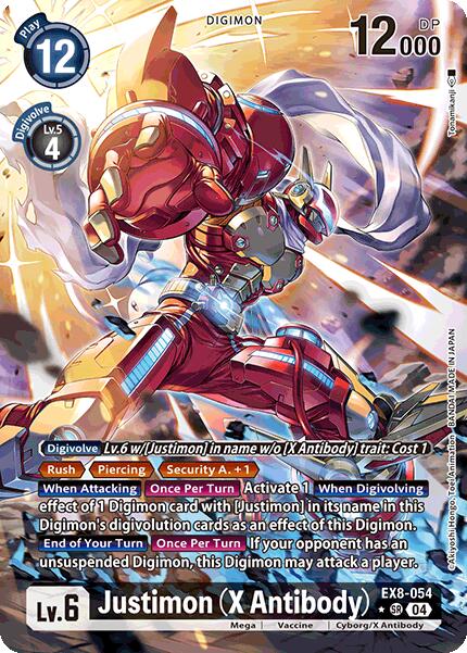 Justimon (X Antibody) (Alternate Art) (EX8-054 SR) [Chain of Liberation]