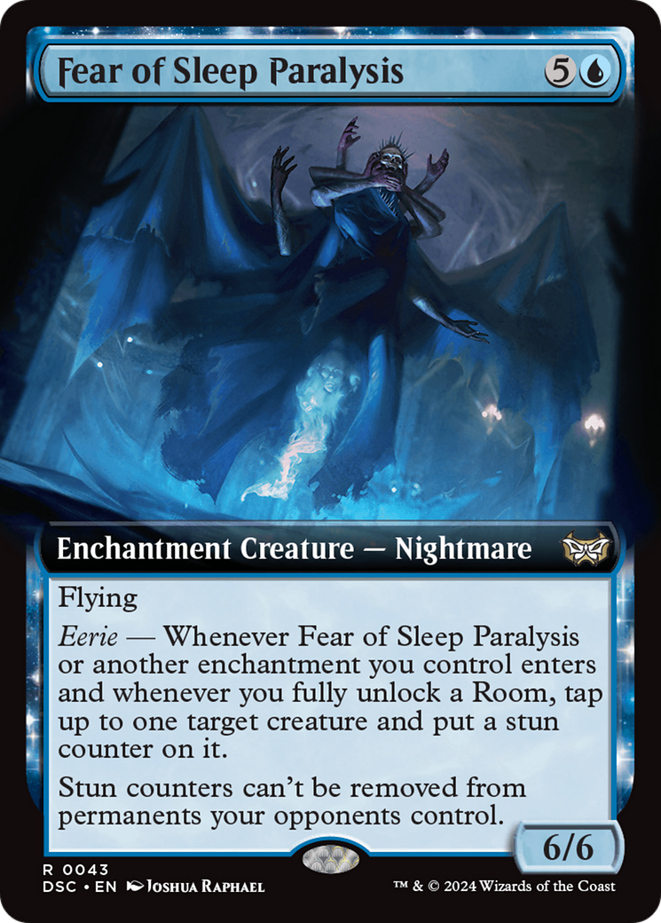 Fear of Sleep Paralysis (Extended Art) (43) [Commander: Duskmourn: House of Horror]