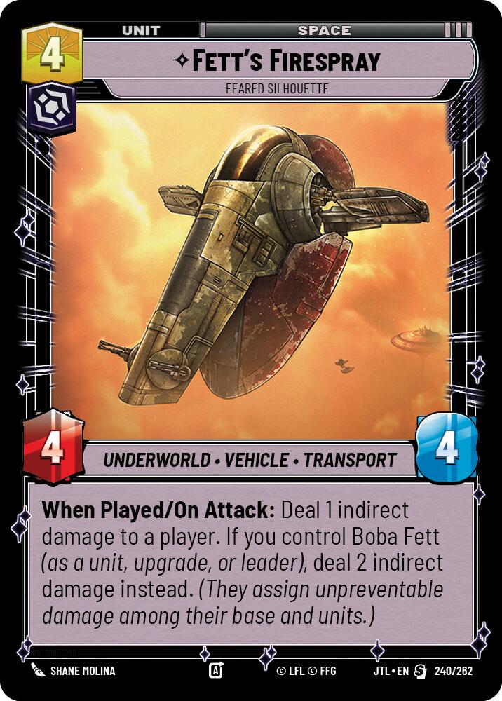 Fett's Firespray - Feared Silhouette (240/262) [Jump to Lightspeed]