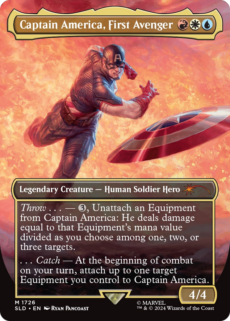 Captain America, First Avenger (Rainbow Foil) (1726) [Secret Lair Drop Series]
