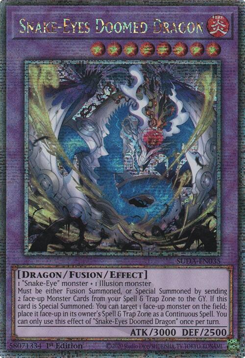 Snake-Eyes Doomed Dragon (Quarter Century Secret Rare) (SUDA-EN035) [Supreme Darkness]