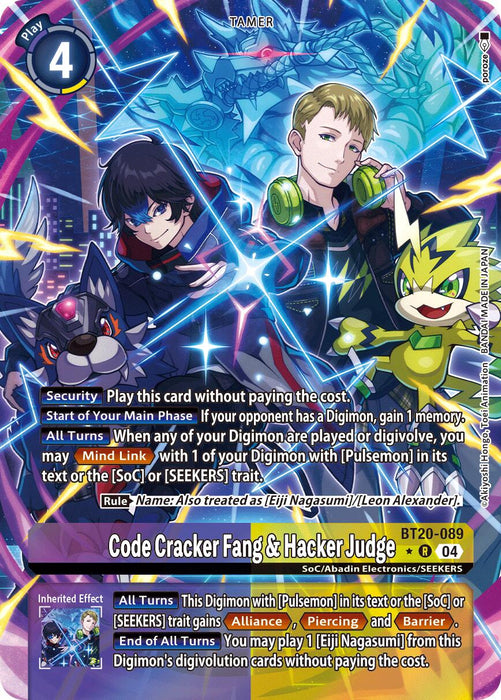 Code Cracker Fang & Hacker Judge [BT20-089] (Alternate Art) [Release Special Booster 2.0]