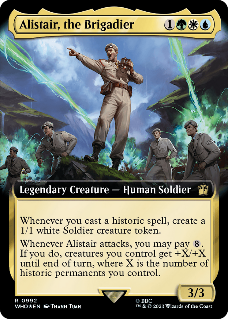 Alistair, the Brigadier (Extended Art) (Surge Foil) (992) [Universes Beyond: Doctor Who]
