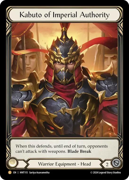 Kabuto of Imperial Authority (Extended Art) (HNT115) [The Hunted]