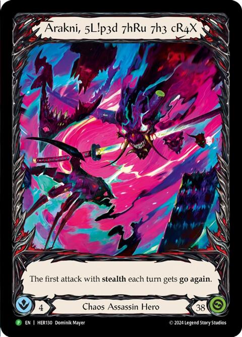 Arakni, 5L!p3d 7hRu 73h cR4X (Extended Art) (HER130) [Flesh and Blood: Promo Cards]