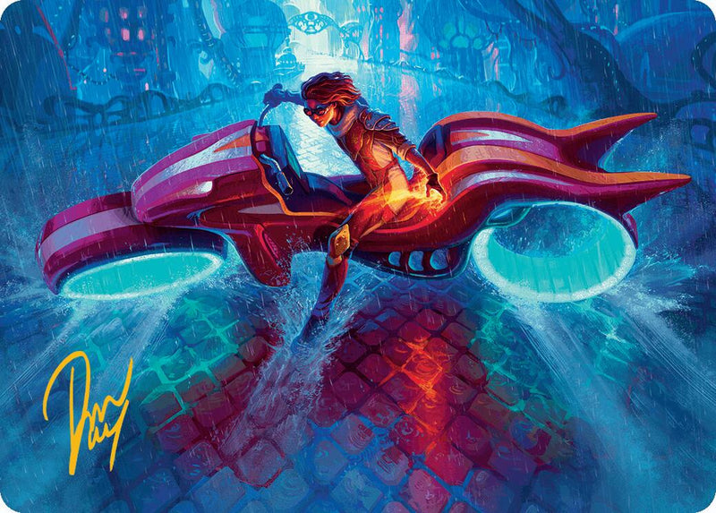 Chandra, Spark Hunter Art Card (Gold-Stamped Signature) (20) [Art Series: Aetherdrift]