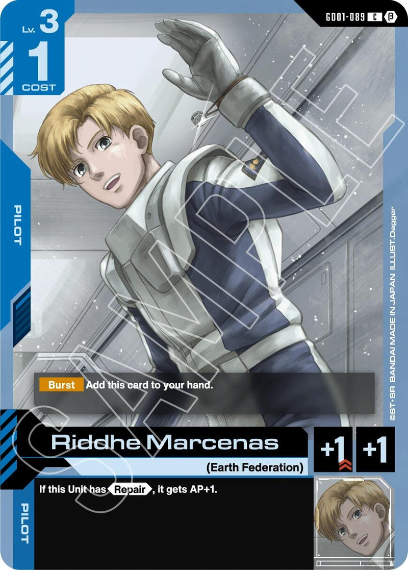 Image for Riddhe Marcenas (GD01-089) (Edition Beta) - Gundam Card Game