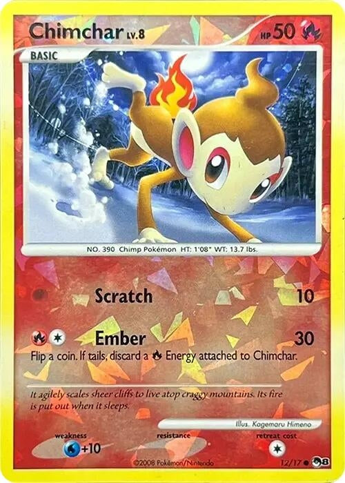 Image for Chimchar (Cracked Ice Holo) (012/017) [POP Series 8] - Pokemon