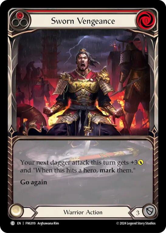 Sworn Vengeance (Red) (Extended Art) (FNG019) [Blitz Deck: The Hunted - Fang]