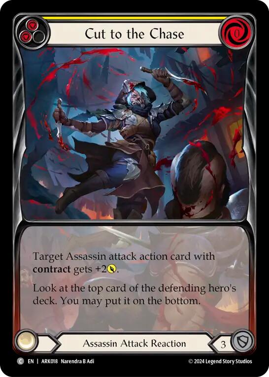 Cut to the Chase (Yellow) (Extended Art) (ARK018) [Blitz Deck: The Hunted - Arakni]