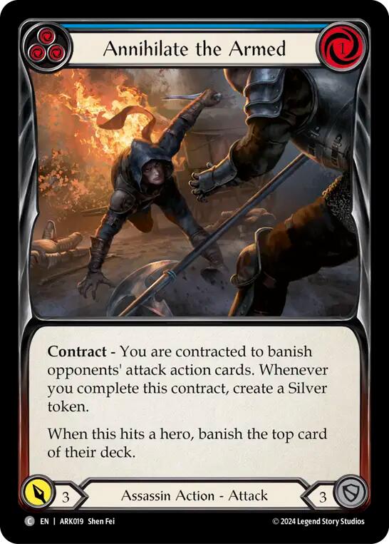 Annihilate the Armed (Blue) (ARK019) [Blitz Deck: The Hunted - Arakni]
