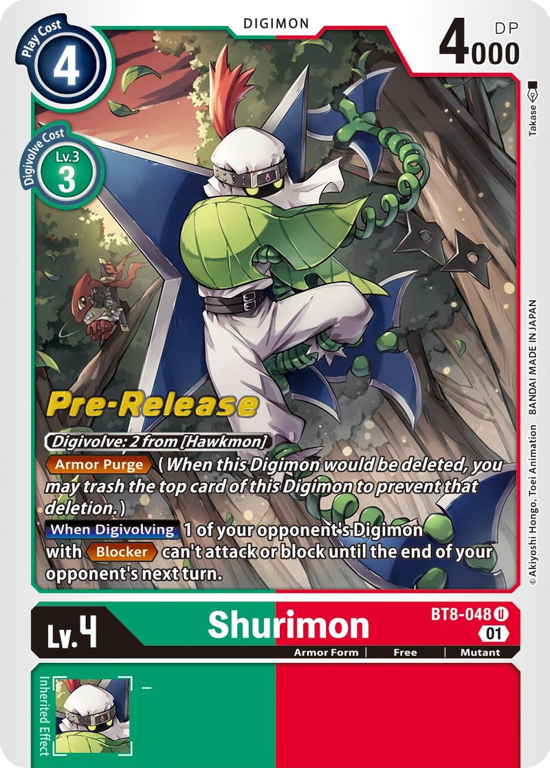 Shurimon (BT8-048 U) [New Awakening Pre-Release Cards]