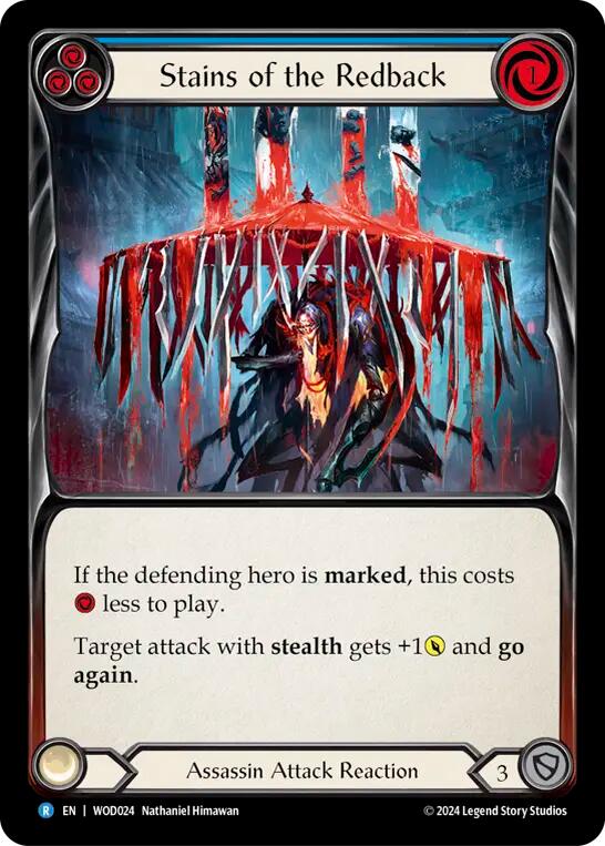 Stains of the Redback (Blue) (WOD024) [Blitz Deck: The Hunted - Arakni, Web of Deceit]
