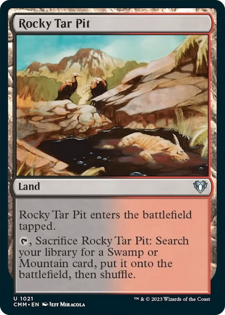 Rocky Tar Pit (1021) [Commander Masters]