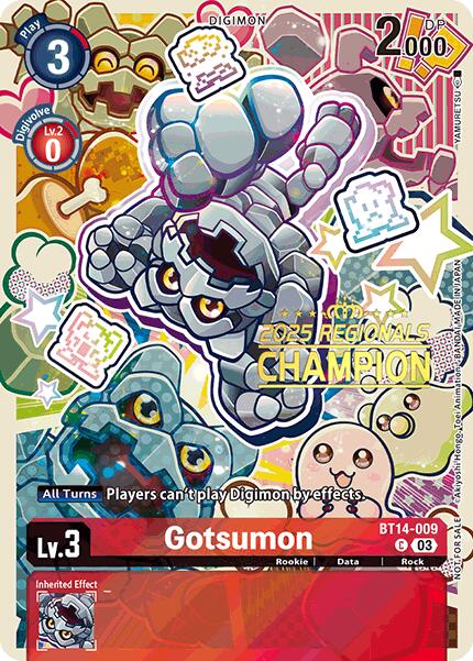 Gotsumon (2025 Regionals Champion) (BT14-009 C) [Blast Ace]