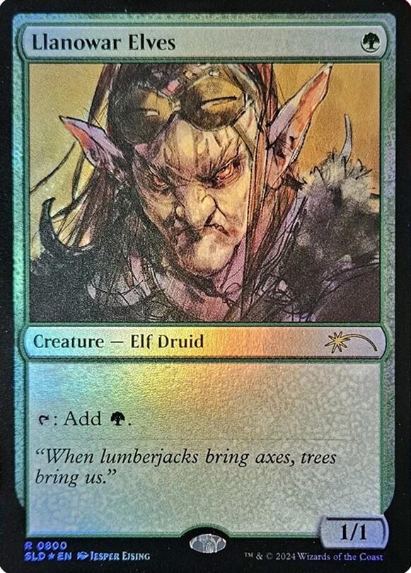 Llanowar Elves (0800) (Rainbow Foil) (800) [Secret Lair Drop Series]