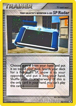 Team Galactic's Invention G-109 SP Radar - 96/111 (League Promo) (096/111) [League & Championship Cards]