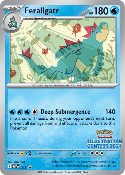 Feraligatr - 213 (Illustration Contest 2024) (213) [SV: Scarlet & Violet Promo Cards]