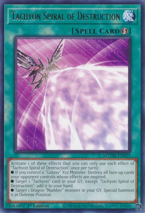 Tachyon Spiral of Destruction (MZTM-EN015) [Maze of the Master]