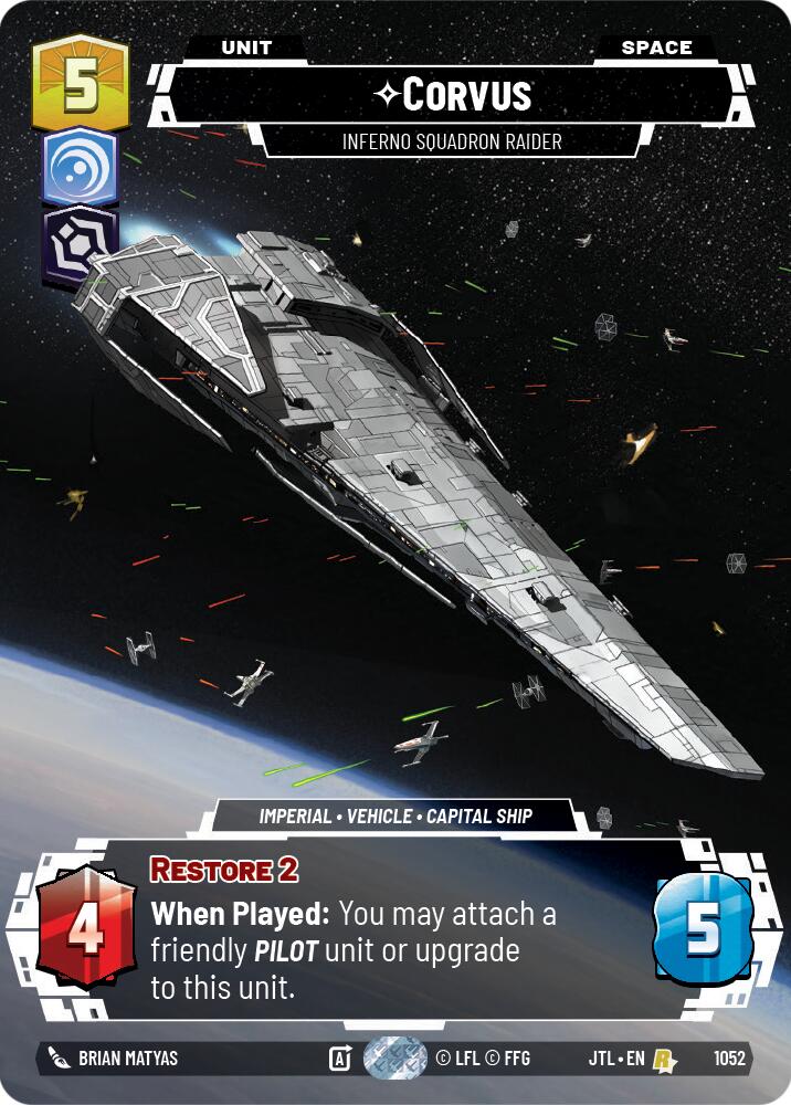 Corvus - Inferno Squadron Raider (Prestige Foil) (1052) [Jump to Lightspeed]