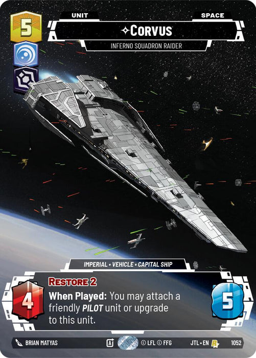 Corvus - Inferno Squadron Raider (Prestige Foil) (1052) [Jump to Lightspeed]
