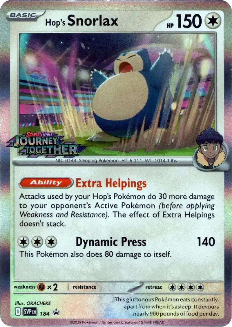 Hop's Snorlax - 184 (Prerelease) (184) [SV: Scarlet & Violet Promo Cards]
