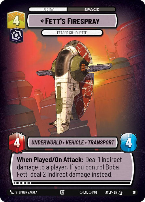 Fett's Firespray - Feared Silhouette (Foil) (38) [Jump to Lightspeed: Weekly Play]