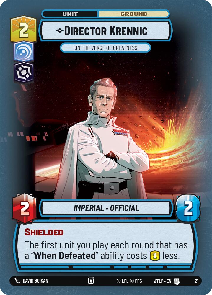 Director Krennic - On the Verge of Greatness (Foil) (21) [Jump to Lightspeed: Weekly Play Promos]