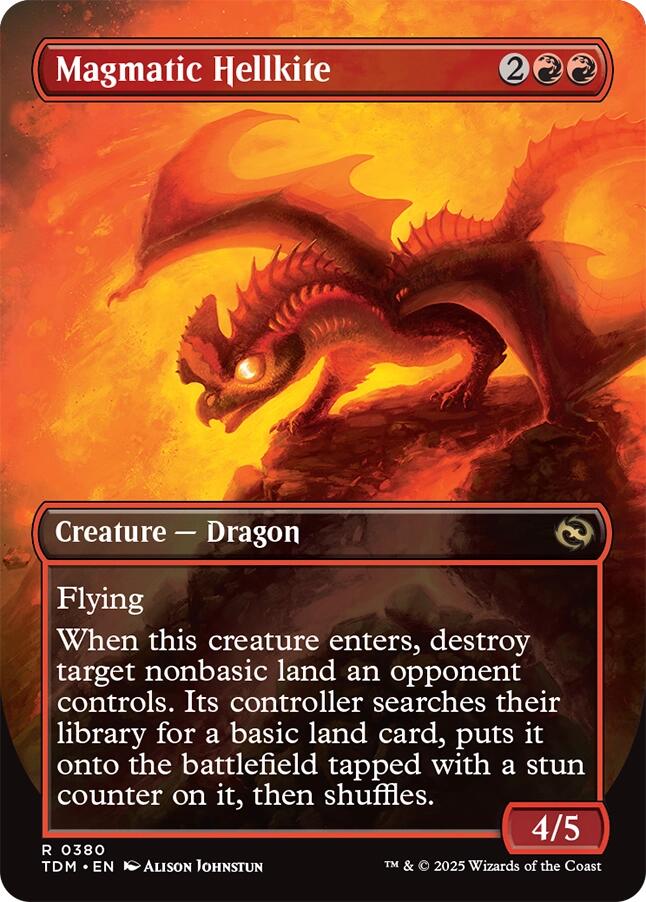 Magmatic Hellkite (Borderless) (380) [Tarkir: Dragonstorm]