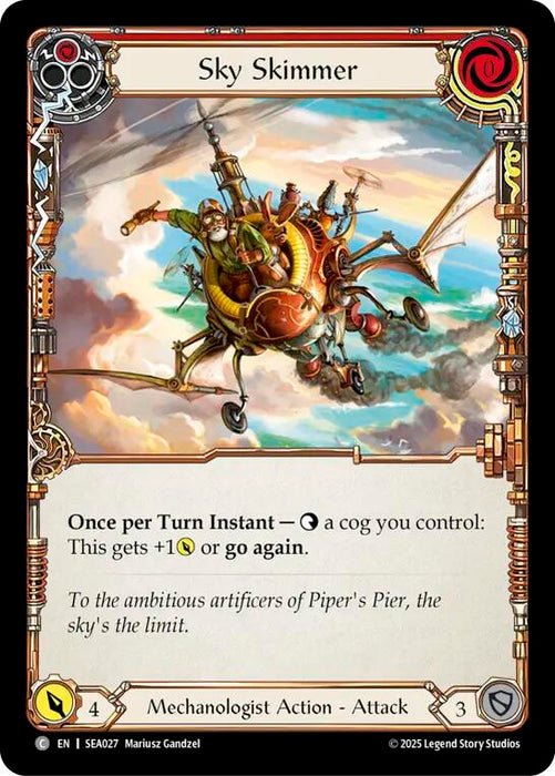 Sky Skimmer (Red) [SEA027] (High Seas)  Rainbow Foil