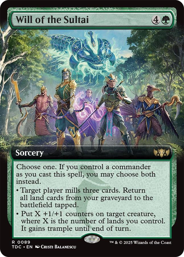 Will of the Sultai (Extended Art) (89) [Commander: Tarkir: Dragonstorm]
