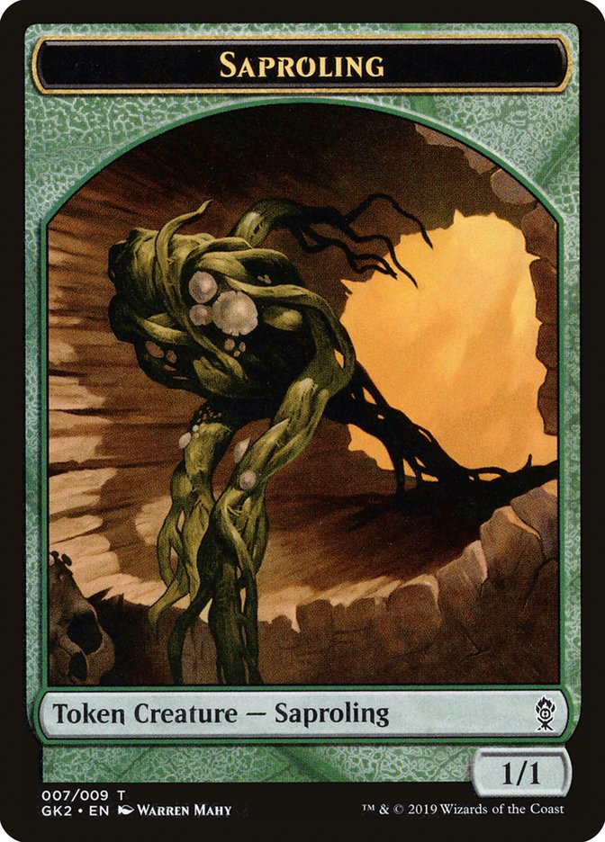Saproling // Wurm Double-Sided Token (7 // 8) [Ravnica Allegiance: Guild Kits]