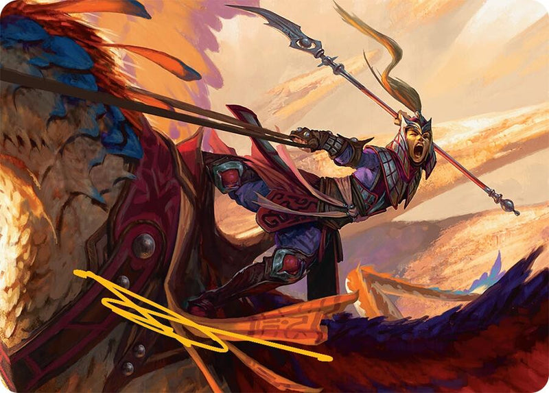 Dragonback Lancer Art Card (3/54) (Gold-Stamped Signature) (3) [Art Series: Tarkir: Dragonstorm]