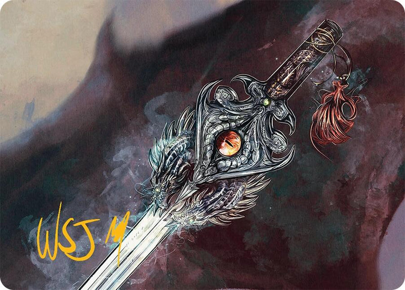 Dragonfire Blade Art Card (40/54) (Gold-Stamped Signature) (40) [Art Series: Tarkir: Dragonstorm]