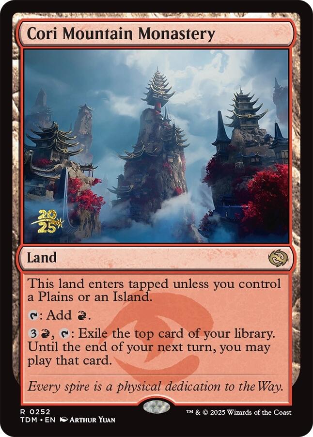 Cori Mountain Monastery [Tarkir: Dragonstorm Prerelease Cards]