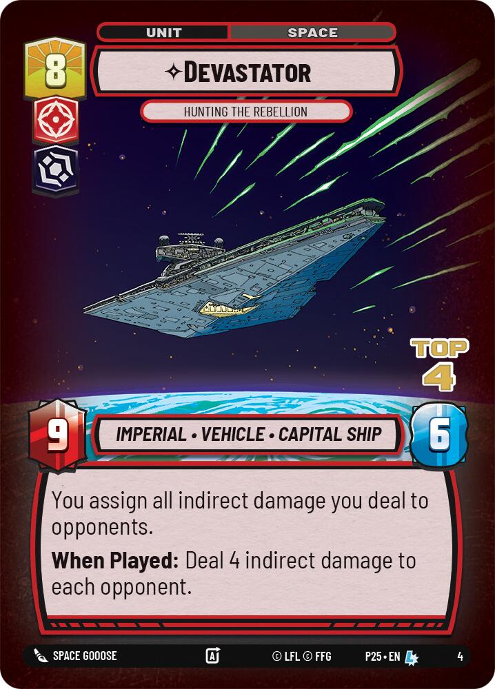 Devastator - Hunting the Rebellion (Top 4) (4) [Organized Play Promos]