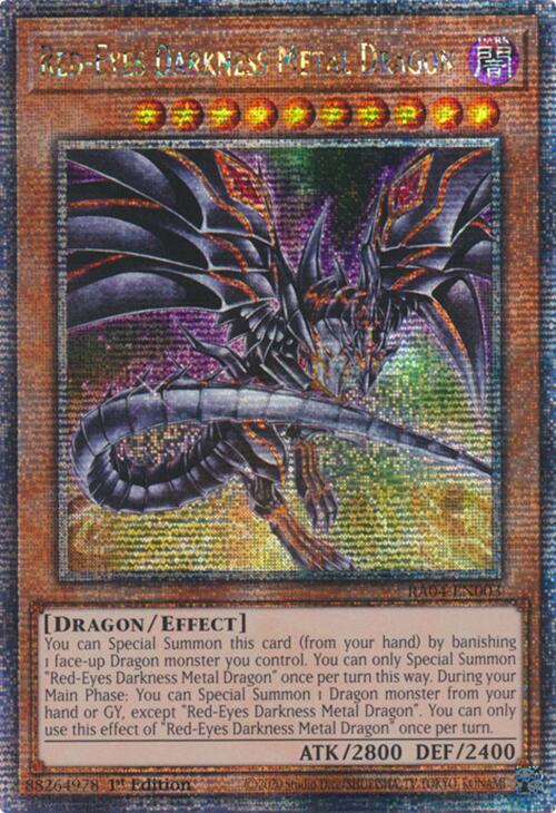Red-Eyes Darkness Metal Dragon (Alternate Art) (Quarter Century Secret Rare) (RA04-EN003) [Quarter Century Stampede]