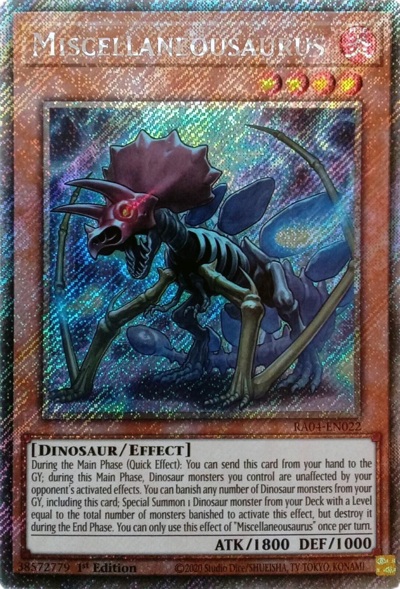 Miscellaneousaurus (Platinum Secret Rare) (RA04-EN022) [Quarter Century Stampede]